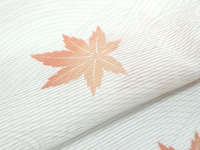 平和屋着物＊夏物　小紋　絽　流水楓文　洗える着物　CABK0465th