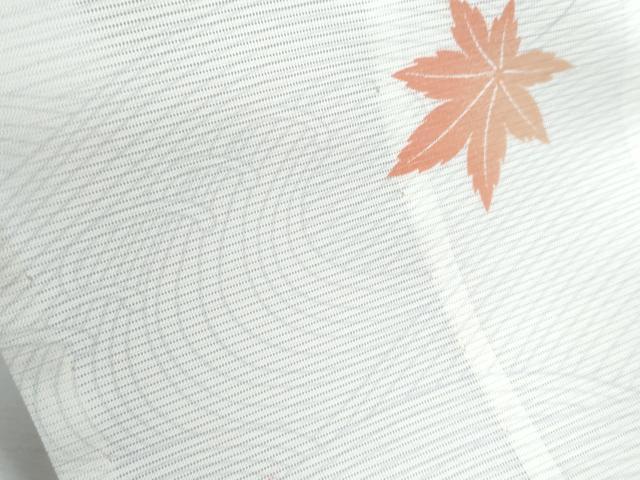 平和屋着物＊夏物　小紋　絽　流水楓文　洗える着物　CABK0465th