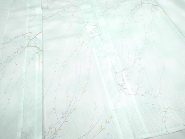平和屋着物＊夏物　小紋　絽　枝垂れ柳　暈し染め　洗える着物　CABK0467th