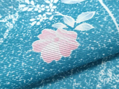 平和屋着物＊夏物　小紋　絽　草花文　洗える着物　CABK0468th