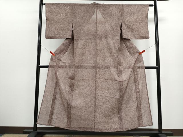 平和屋着物＊夏物　江戸小紋　絽　露芝文　さんび謹製　反端付き　洗える着物　CABK0473th