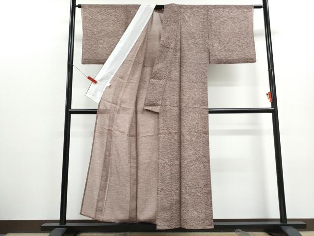 平和屋着物＊夏物　江戸小紋　絽　露芝文　さんび謹製　反端付き　洗える着物　CABK0473th