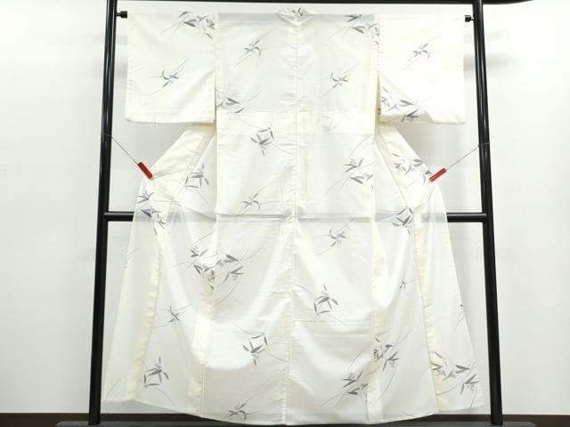 平和屋着物＊夏物　小紋　絽　草花文　洗える着物　CABK0480th