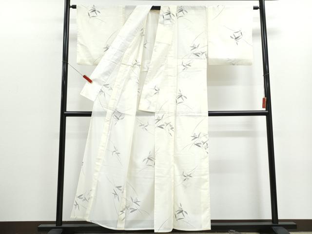 平和屋着物＊夏物　小紋　絽　草花文　洗える着物　CABK0480th