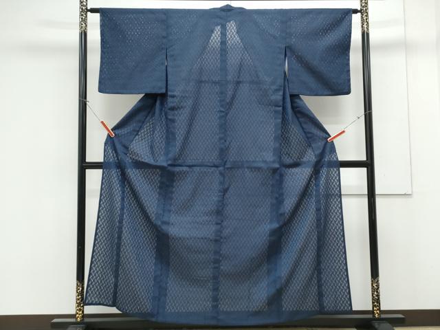 平和屋着物＊夏物　小紋　紗　草花文　CABK0489th