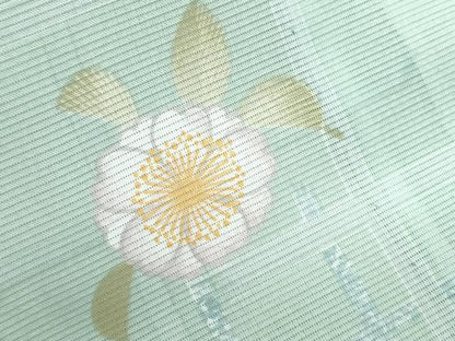 平和屋着物＊夏物　小紋　絽　草花文　洗える着物　CABK0492th