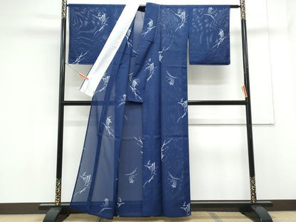 平和屋着物＊夏物　小紋　絽　吉祥文　三越扱い　洗える着物　未使用　CABK0496th
