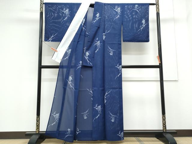 平和屋着物＊夏物　小紋　絽　吉祥文　三越扱い　洗える着物　未使用　CABK0496th