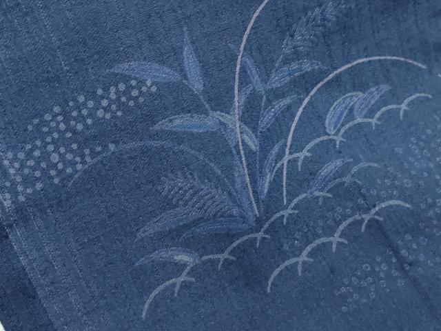 平和屋着物＊夏物　小紋　紗紬　草花文　西武百貨店扱い　正絹　逸品　CABK0497th