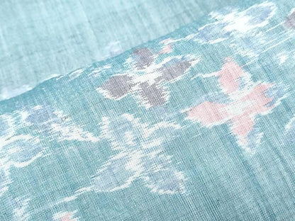 平和屋着物＊夏物　本場小千谷ちぢみ　草花文　麻　逸品　CABK0498th