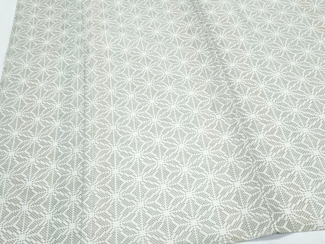 平和屋着物＊夏物　小紋　絽　麻の葉文様　洗える着物　CABK0501th