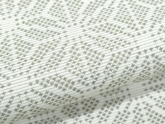 平和屋着物＊夏物　小紋　絽　麻の葉文様　洗える着物　CABK0501th