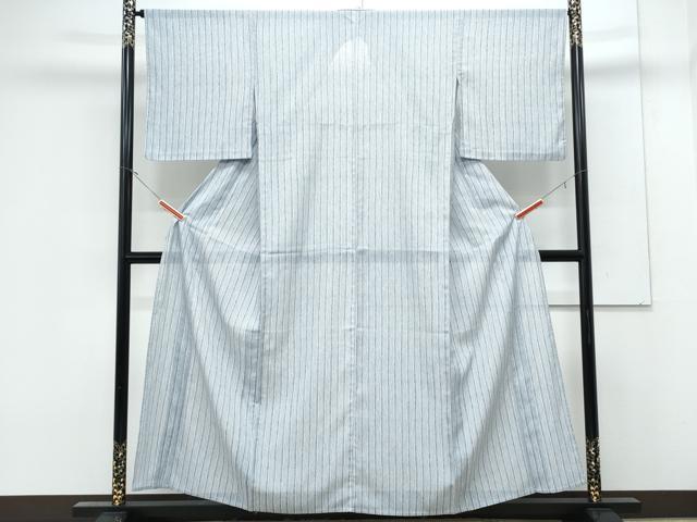平和屋着物＊夏物　小紋　絽　間道　洗える着物　CABK0503th