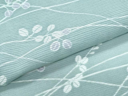 平和屋着物＊夏物　小紋　絽　草葉文　洗える着物　CABK0508th