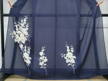 平和屋着物＊夏物　訪問着　絽　草花文　正絹　逸品　CABK0512th