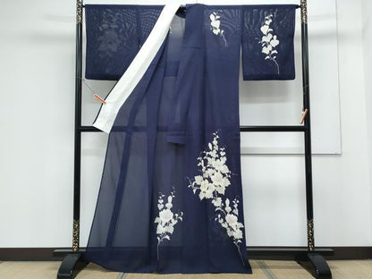 平和屋着物＊夏物　訪問着　絽　草花文　正絹　逸品　CABK0512th