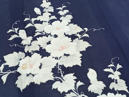 平和屋着物＊夏物　訪問着　絽　草花文　正絹　逸品　CABK0512th