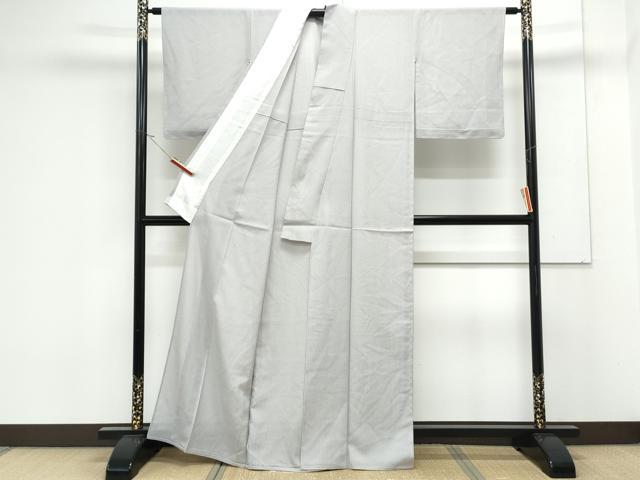 平和屋着物＊夏物　色無地　縦絽　紫水晶色　正絹　逸品　CABK0517th