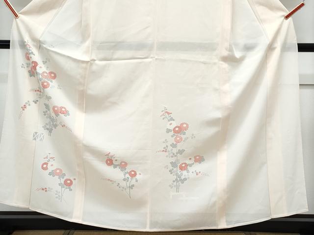 平和屋着物＊夏物　訪問着　絽　友禅　草花文　正絹　逸品　CABK0518th