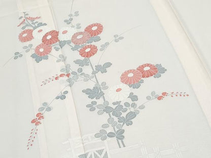 平和屋着物＊夏物　訪問着　絽　友禅　草花文　正絹　逸品　CABK0518th