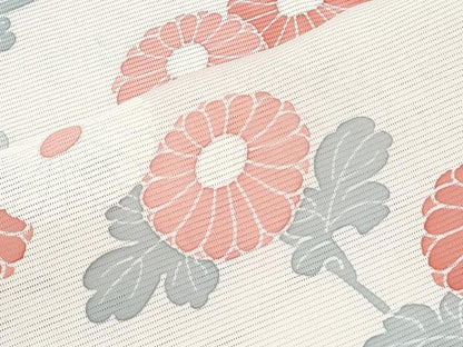 平和屋着物＊夏物　訪問着　絽　友禅　草花文　正絹　逸品　CABK0518th