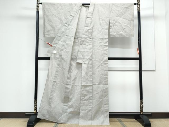 平和屋着物＊夏物　小紋・浴衣兼用　刺し子　縞　逸品　CABK0519th