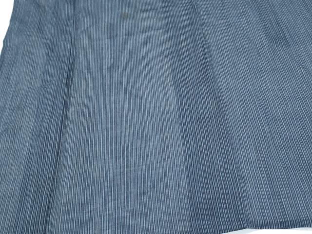 平和屋着物＊夏物　男性　本場小千谷ちぢみ　縞　証紙付き　麻　逸品　CABK0520th