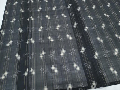 平和屋着物＊夏物　本場琉球絣　夏琉球　黒地　正絹　逸品　CABK0522th