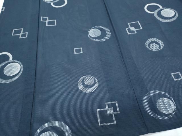 平和屋着物＊夏物　小紋　絽　吉祥丸文　正絹　逸品　CABK0526th
