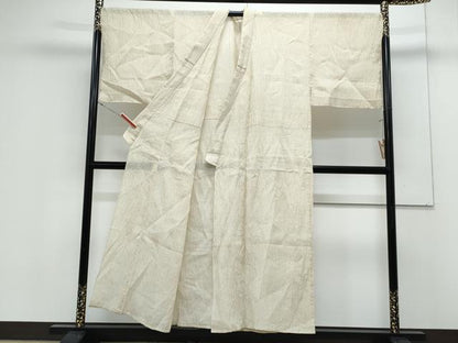 平和屋着物＊夏物　男性　本場小千谷ちぢみ　縞　麻　逸品　CABK0527th