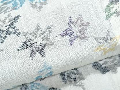 平和屋着物＊夏物　本場小千谷ちぢみ　草花文　麻　逸品　CABK0528th