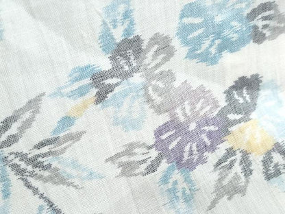平和屋着物＊夏物　本場小千谷ちぢみ　草花文　麻　逸品　CABK0528th