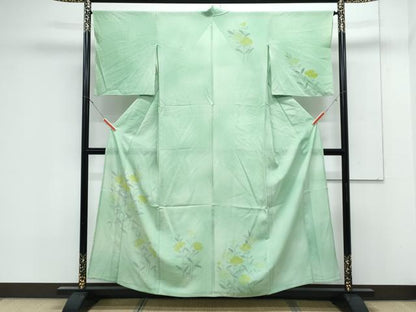 平和屋着物＊夏物　訪問着　絽　草花文　暈し染め　正絹　逸品　CABK0534th