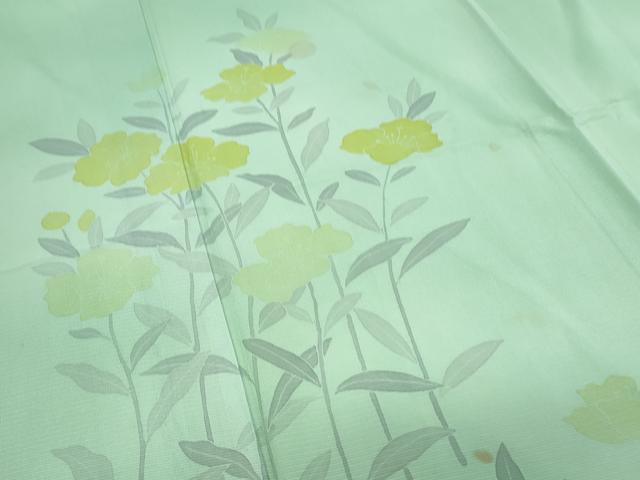 平和屋着物＊夏物 訪問着 絽 草花文 暈し染め 正絹 逸品 CABK0534th