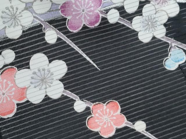 平和屋着物＊夏物　黒留袖　絽　花車文　洗える着物　CABK0539th