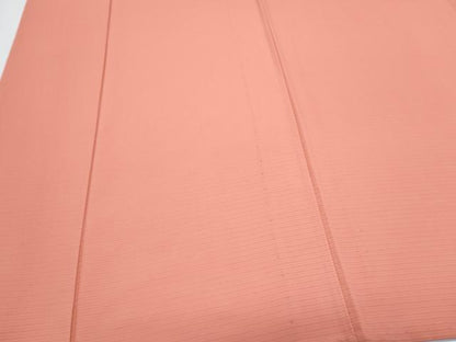 平和屋着物＊夏物　色無地　絽　甚三紅色　正絹　逸品　CABK0542th