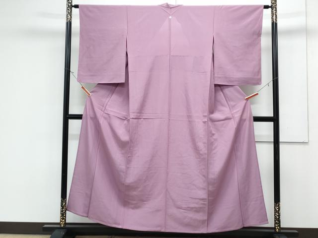平和屋着物＊夏物　色無地　絽　浅紫色　正絹　逸品　CABK0543th