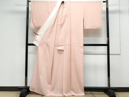 平和屋着物＊夏物　色無地　絽　洗柿色　正絹　逸品　CABK0544th