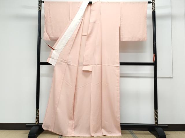 平和屋着物＊夏物　色無地　絽　洗柿色　正絹　逸品　CABK0544th