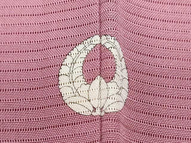 平和屋着物＊夏物　色無地　絽　退紅色　正絹　逸品　CABK0548th