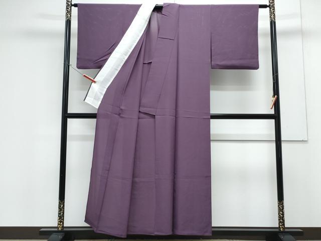 平和屋着物＊夏物　色無地　絽　似せ紫色　正絹　逸品　CABK0551th