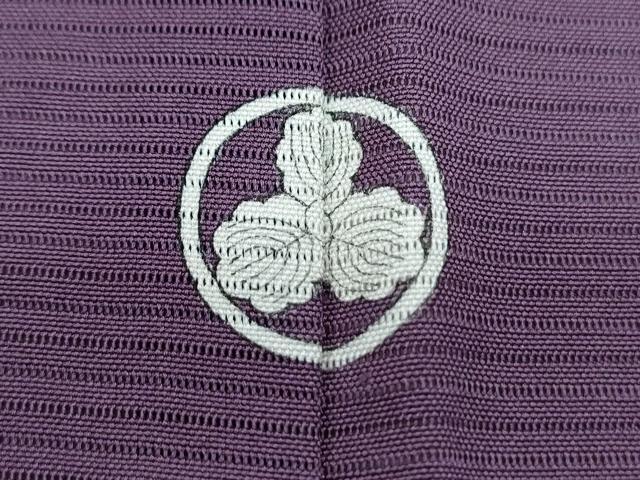 平和屋着物＊夏物　色無地　絽　似せ紫色　正絹　逸品　CABK0551th