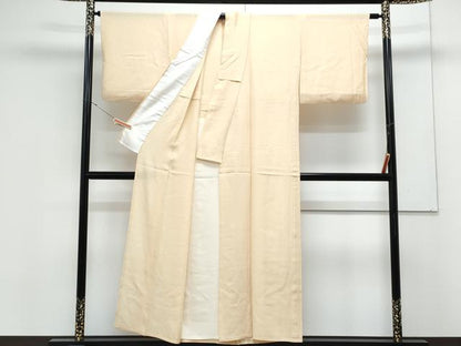 平和屋着物＊夏物　色無地　絽　蒸栗色　正絹　逸品　CABK0552th