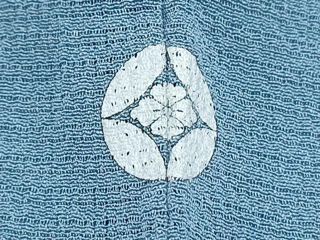 平和屋着物＊夏物　色無地　絽縮緬　浅縹色　伊と幸　反端付き　正絹　逸品　CABK0554th