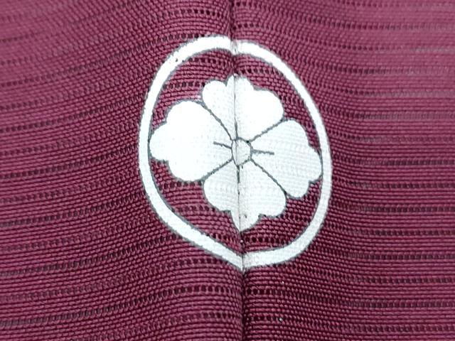 平和屋着物＊夏物　色無地　絽　葡萄色　正絹　逸品　CABK0555th