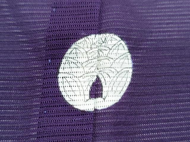 平和屋着物＊夏物　色無地　絽　葡萄色　正絹　逸品　CABK0560th