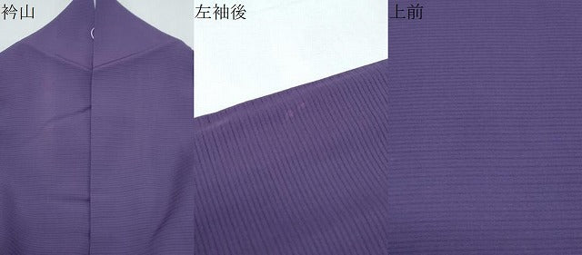 平和屋着物＊夏物　色無地　絽　深紫色　正絹　逸品　CABK0562th