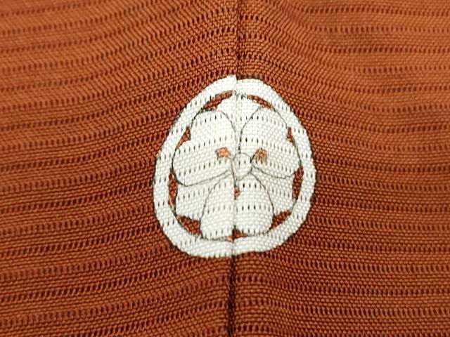 平和屋着物＊夏物　色無地　絽　赤銅色　正絹　逸品　CABK0563th