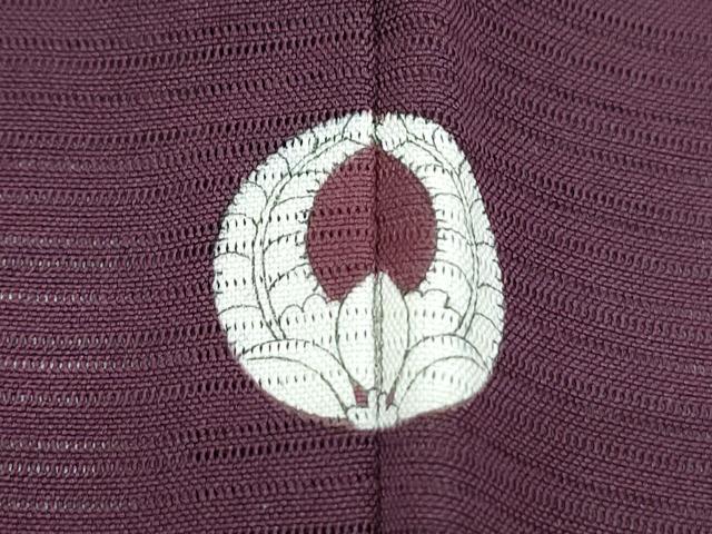 平和屋着物＊夏物　色無地　絽　似せ紫色　正絹　逸品　CABK0564th