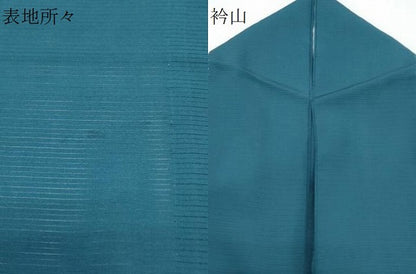 平和屋着物＊夏物　色無地　絽　高麗納戸色　正絹　逸品　CABK0565th